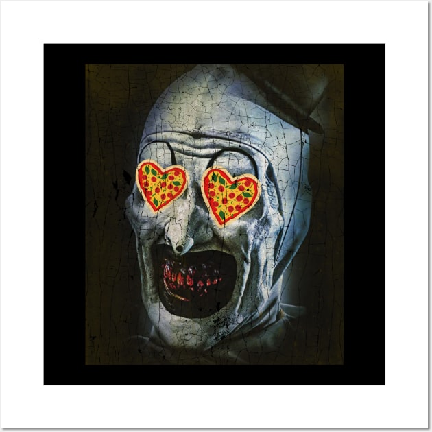 Terrifier look pizza Wall Art by Hat_ers